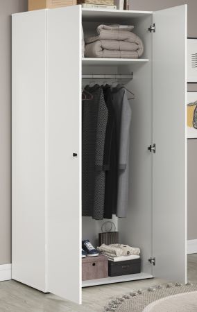 Kleiderschrank Purio in wei� Dreht�renschrank 2-t�rig 81 x 176 cm