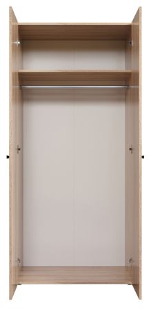 Kleiderschrank Purio in Sonoma Eiche hell Dreht�renschrank 2-t�rig 81 x 176 cm