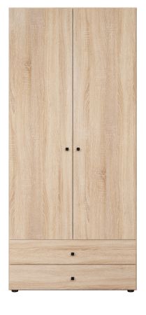 Kleiderschrank Purio in Sonoma Eiche hell Dreht�renschrank 2-t�rig 81 x 176 cm