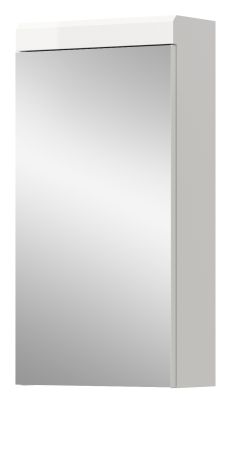 Badezimmer Spiegelschrank Shawn in wei� Hochglanz Badschrank mit Spiegel 40 x 79 cm