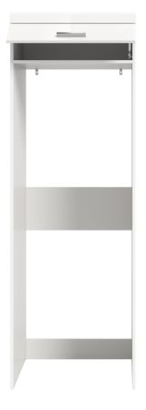 Waschmaschinenschrank Shawn in wei� Hochglanz Waschturm f�r Waschmaschine und Trockner 66 x 200 cm