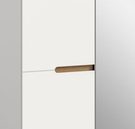Garderobenschrank Cooper in wei� und Artisan Eiche 65 x 190 cm variable Inneneinteilung, Soft-Close