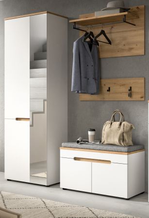 Garderobenpaneel Cooper in Artisan Eiche Set 2-teilig 80 cm