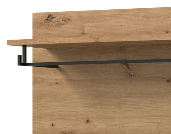 Garderobe Set 7-teilig Cooper in wei� und Artisan Eiche, Komplett-Set mit Sitzkissen und Soft-Close