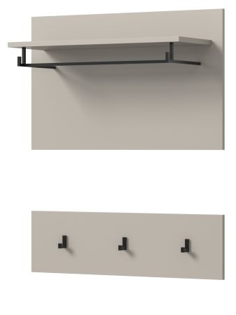 Garderobenpaneel Cooper in Kaschmir Set 2-teilig 80 cm