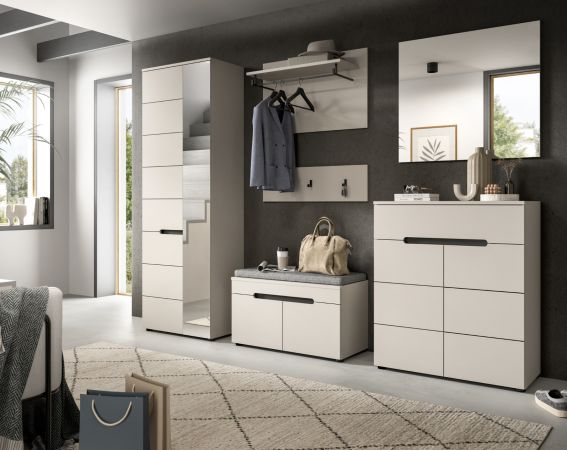 Garderobe Set 6-teilig Cooper in Kaschmir, Komplett-Set mit Soft-Close