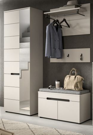 Garderobe Set 4-teilig Cooper in Kaschmir 160 cm, Soft-Close