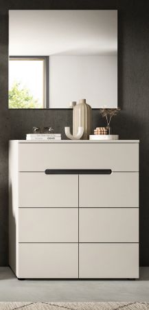 Garderobe Set 2-teilig Cooper in Kaschmir Schuhkommode und Spiegel, Soft-Close
