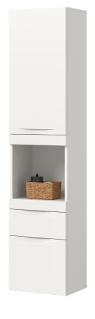 Badezimmer Hochschrank Gusto in wei� matt Badschrank h�ngend 38 x 166 cm
