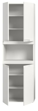 Badezimmer Hochschrank Gusto in wei� matt Badschrank 60 x 194 cm