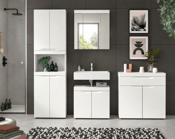 Badezimmer Kommode Gusto in wei� matt Badschrank 75 x 82 cm