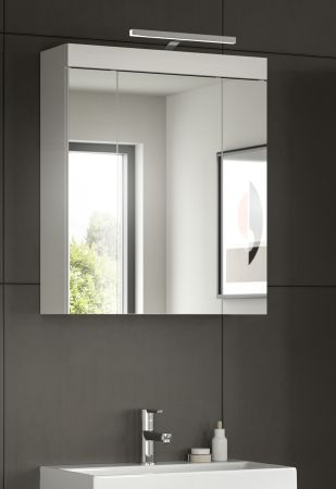 Badezimmer Spiegelschrank Gusto in wei� matt Badschrank 3-t�rig 60 x 70 cm