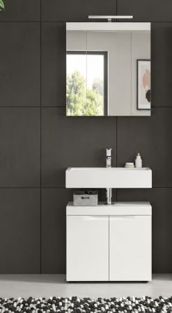 Badezimmer Spiegelschrank Gusto in wei� matt Badschrank 3-t�rig 60 x 70 cm