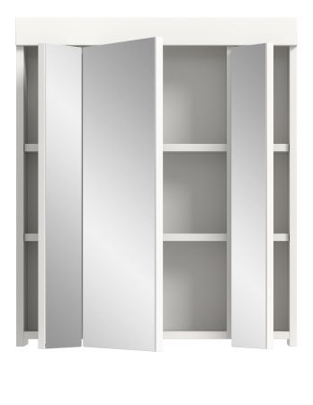 Badezimmer Spiegelschrank Gusto in wei� matt Badschrank 3-t�rig 60 x 70 cm