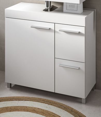 Waschbeckenunterschrank Adam in Wei� 65 x 63 cm mit 2 Vollauszug-Schubladen