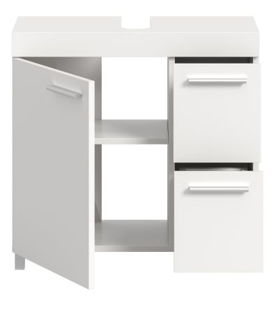 Waschbeckenunterschrank Adam in Wei� 65 x 63 cm mit 2 Vollauszug-Schubladen