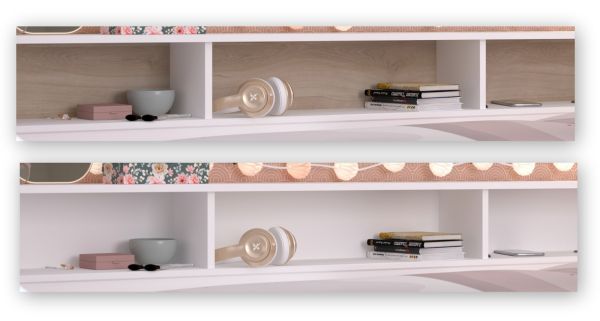 Parisot Kinder- und Jugendzimmer Sleep43 in wei� Komplett-Set 2-teilig mit Stauraumbett und Kleiderschrank