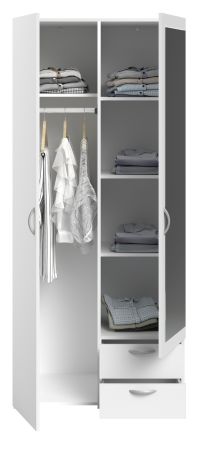 Parisot Kinder- und Jugendzimmer Sleep43 in wei� Komplett-Set 2-teilig mit Stauraumbett und Kleiderschrank