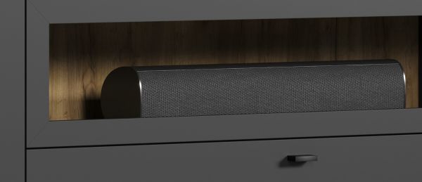 TV-Lowboard Nuvola in grau und Eiche Evoke, TV-Schrank 160 x 58 cm