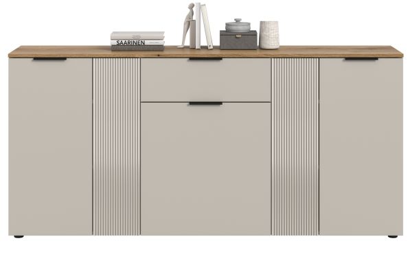 Sideboard Skid in Kaschmir Sand und Evoke Eiche Kommode 181 x 86 cm