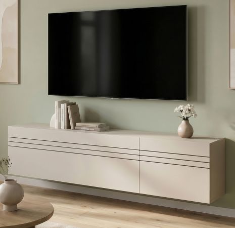 TV-Lowboard Nexus in Kaschmir TV Unterteil h�ngend / stehend 135 cm, Soft-Close