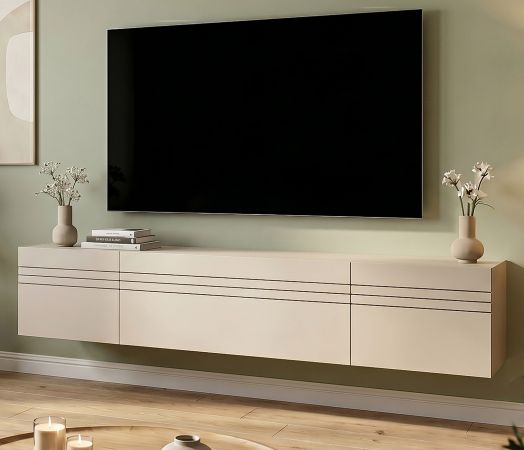 TV-Lowboard Nexus in Kaschmir TV Unterteil h�ngend / stehend 180 cm, Soft-Close