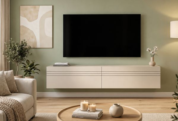 TV-Lowboard Nexus in Kaschmir TV Unterteil h�ngend / stehend 180 cm, Soft-Close