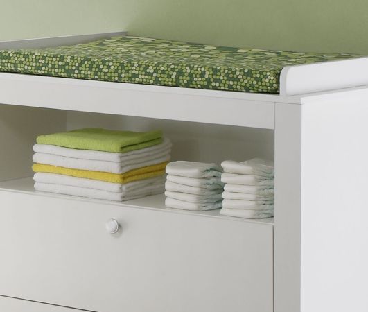 Babyzimmer Wickelkommode Zuzu in wei� Babym�bel Wickeltisch 96 x 111 cm