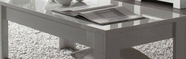 Couchtisch Livorno wei� Hochglanz Lack 122 x 65 cm