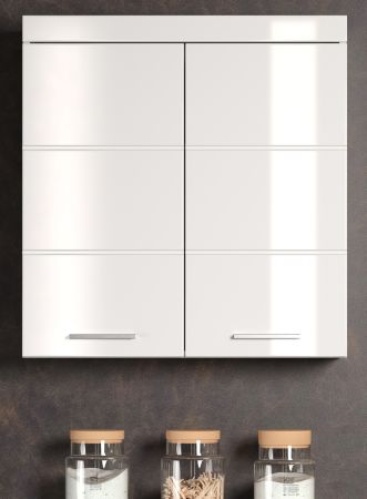 Bad H�ngeschrank Adamo in wei� Hochglanz Badschrank 73 x 77 cm