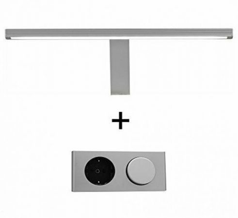 Badezimmer Badm�bel Set Adamo in grau Hochglanz Badkombination 2-teilig 60 x 190 cm
