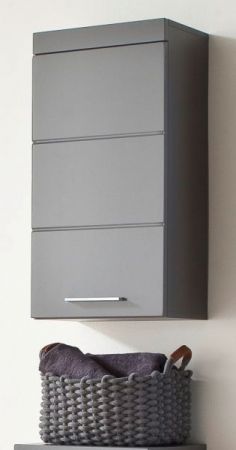 Bad H�ngeschrank Adamo in grau Hochglanz Badschrank 37 x 77 cm