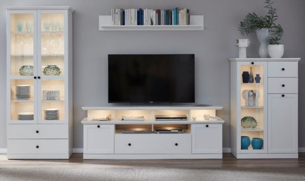 Highboard Milla in wei� Landhaus Kommode 81 x 129 cm