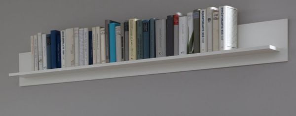 Wandboard Milla in wei� Landhaus Wandregal 139 x 21 cm B�cherregal