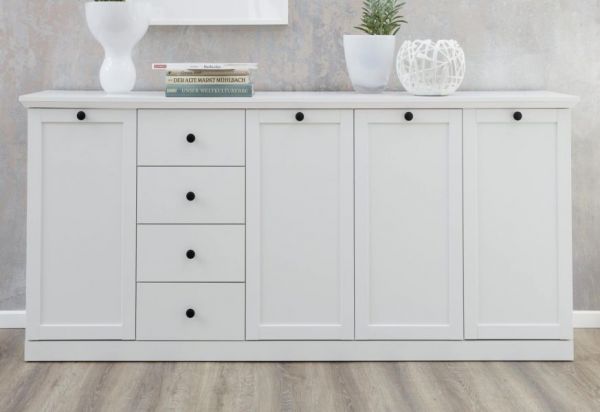 Sideboard Milla in wei�, 195 x 88 cm Kommode im Landhausstil