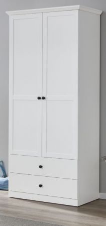 Garderobenschrank Milla in wei� Landhaus Schuh- / Garderobenschrank 81 x 196 cm
