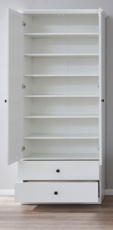 Garderobenschrank Milla in wei� Landhaus Schuh- / Garderobenschrank 81 x 196 cm