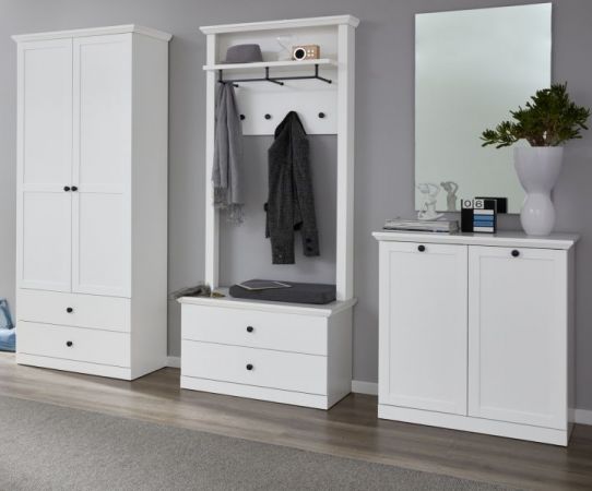 Kommode Milla in wei� 81 x 88 cm im Landhausstil als Schuhschrank
