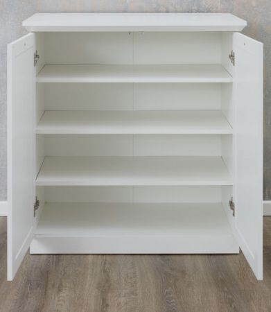 Kommode Milla in wei� 81 x 88 cm im Landhausstil als Schuhschrank
