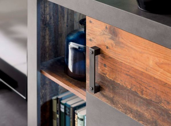 Highboard Foundry in Used Wood Altholz Dekor, Kommode 87 x 118 cm