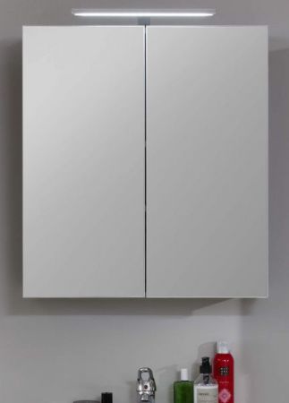 Badezimmer Spiegelschrank Matrix in Sardegna grau Rauchsilber Badschrank 2-t�rig 60 x 67 cm