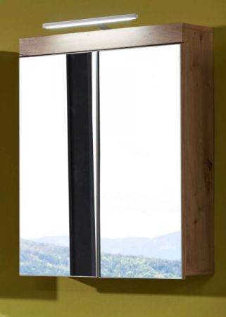 Badezimmer Spiegelschrank Adamo in Asteiche Dekor Badschrank 2-t�rig 60 x 77 cm