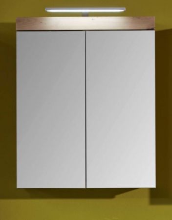 Badezimmer Spiegelschrank Adamo in Asteiche Dekor Badschrank 2-t�rig 60 x 77 cm