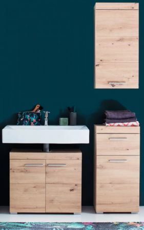 Badezimmer Badm�bel Set Amanda Eiche / Asteiche Badkombination 3-teilig 112 x 190 cm