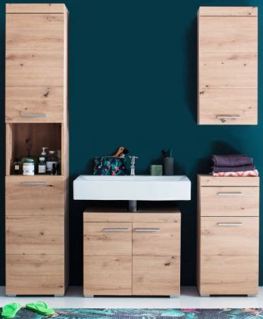 Badezimmer Badm�bel Set Amanda in Eiche / Asteiche Badkombination 4-teilig 163 x 190 cm