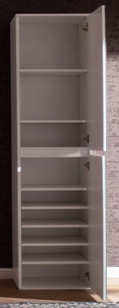 Garderobenschrank mit Spiegel Reflect in wei� mit Spiegelt�ren - Schuhschrank 37 x 191 cm