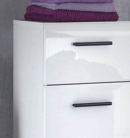 Badezimmer Waschbeckenunterschrank Clarito in wei� Hochglanz Badschrank 60 x 56 cm