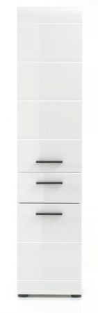 Badezimmer Hochschrank Clarito in wei� Hochglanz 30 x 182 cm
