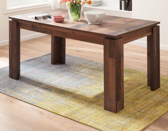 Esstisch Foundry in Used Wood Altholz Design, ausziehbar 160 - 200 cm
