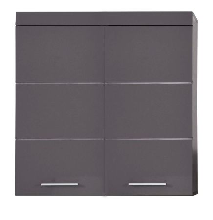 Bad H�ngeschrank Adamo in grau Hochglanz Badschrank 73 x 77 cm